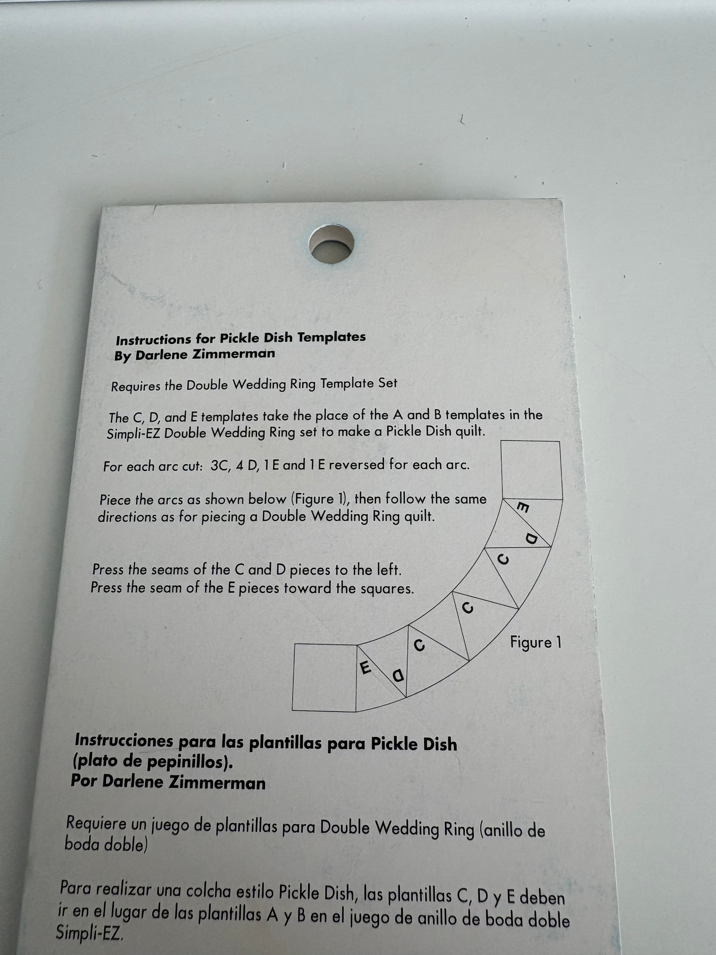 Acrylic Quilting Ruler Template Set - Pickle Dish (EZ)