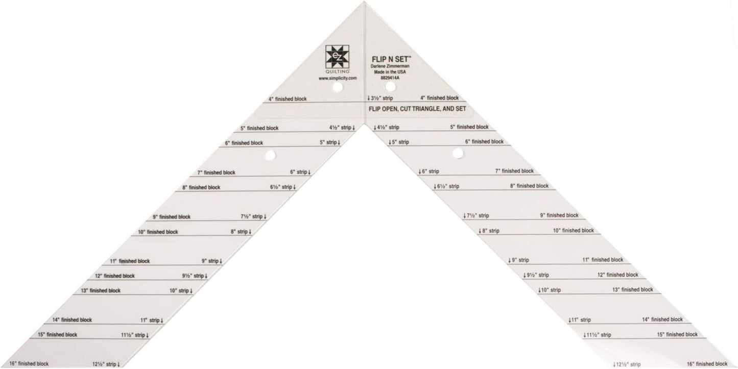 Acrylic Quilting Ruler - Flip N Set (EZ)
