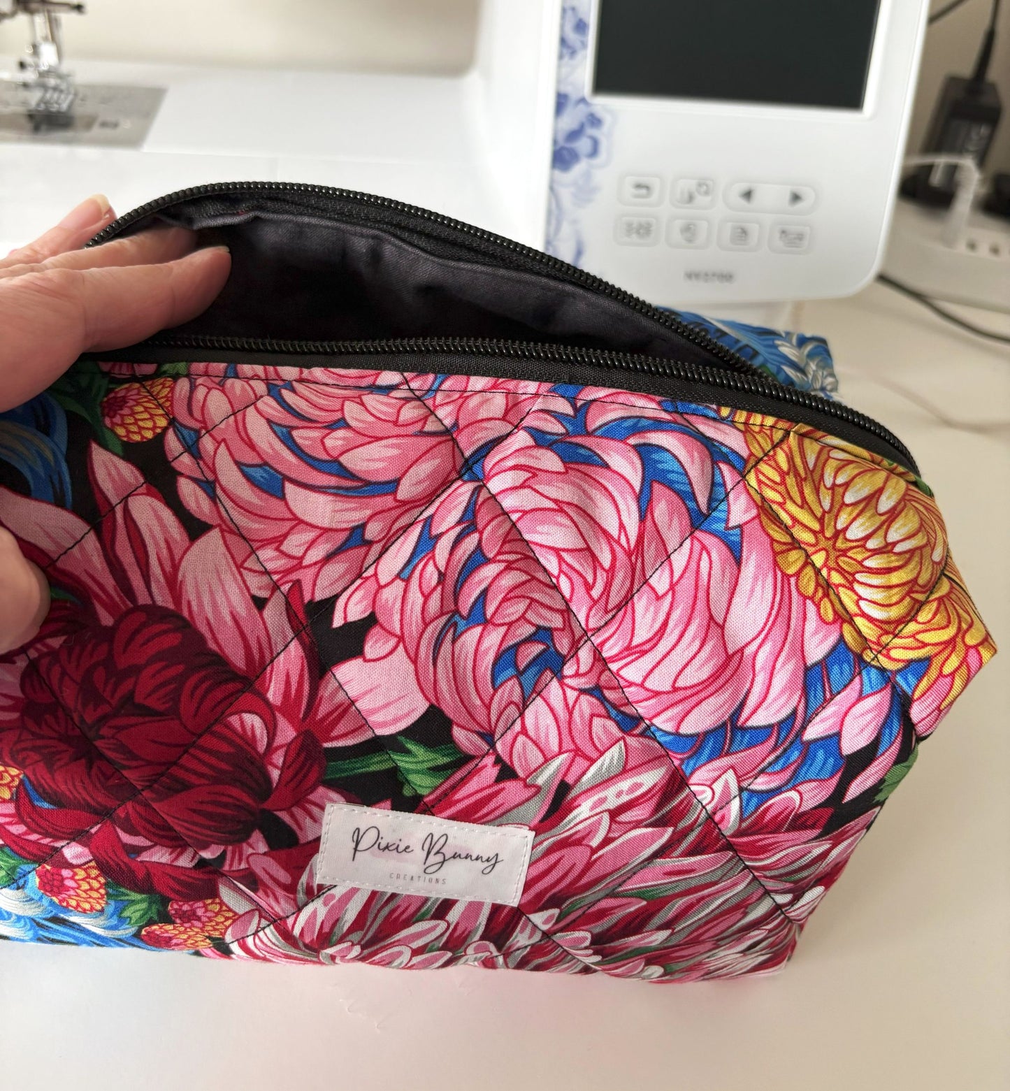 Quilted Boxy Bag - Japanese Chrysanthemum