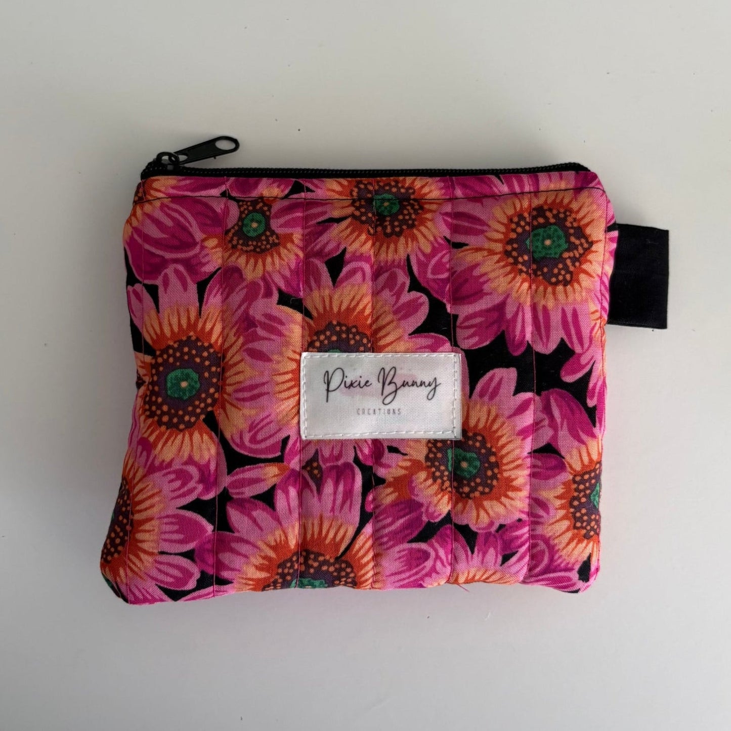 Lucy's Flowers Magenta Keychain Wallet