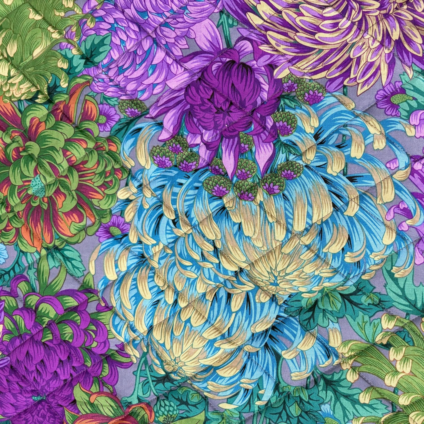 Quilted Boxy Bag - Japanese Chrysanthemum