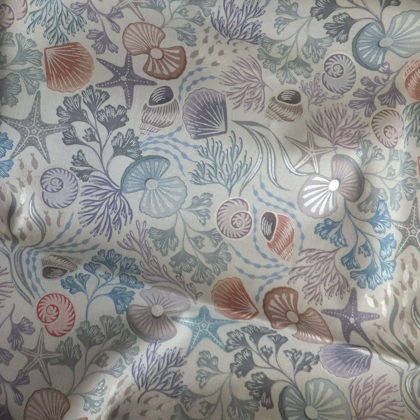 Lewis & Irene Ocean Pearls Collection - Shells & Pearls On Cream With Pearl