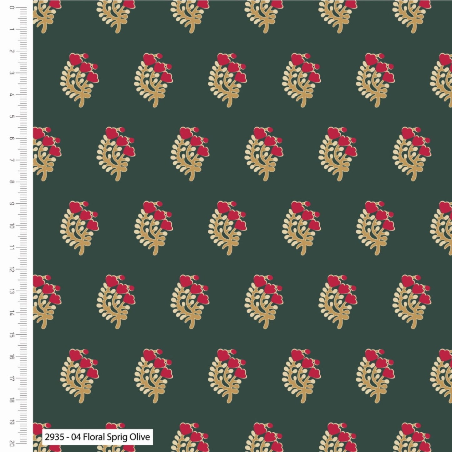 The V&A Indian Summer by Make + Believe – Floral Sprig Olive
