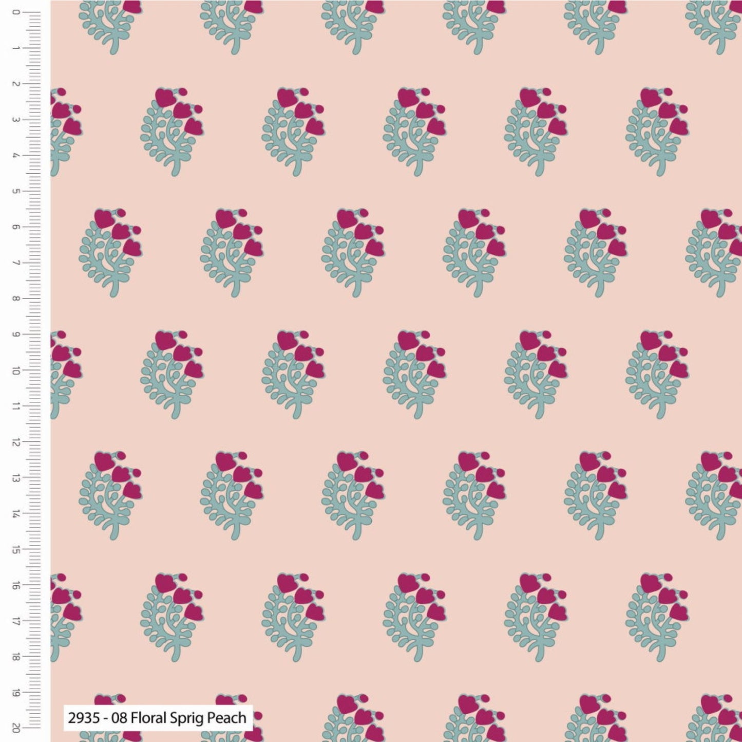 The V&A Indian Summer by Make + Believe – Floral Sprig Peach