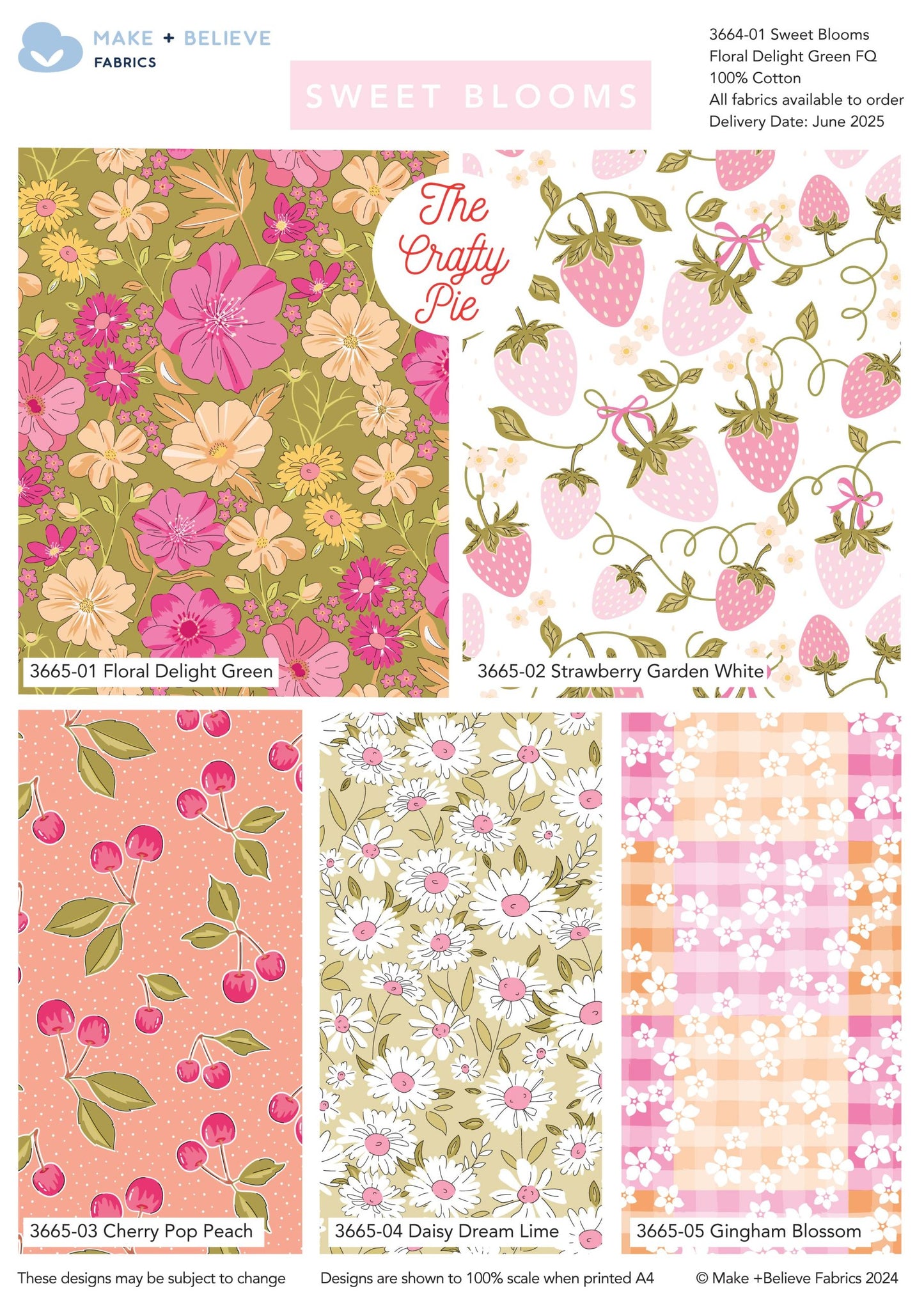 Sweet Blooms by The Crafty Pie - Fat Quarter Collection
