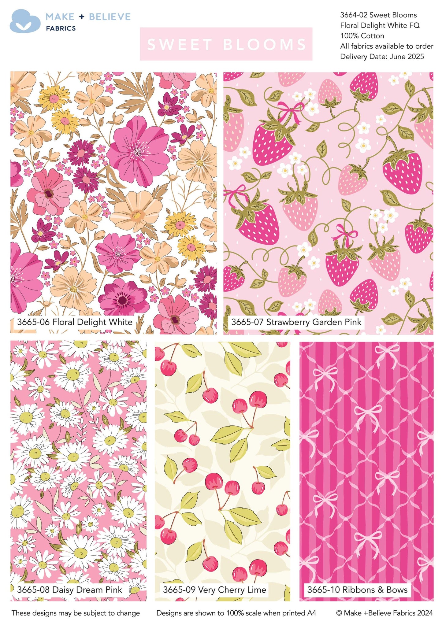 Sweet Blooms by The Crafty Pie - Fat Quarter Collection