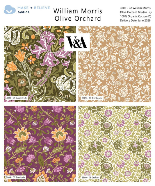 V&A Olive Orchard Collection by Make + Believe - Fat Quarters