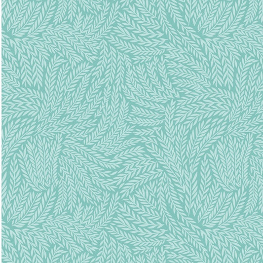 Lewis & Irene Creative Landscapes Collection - Leaf Texture Turquoise