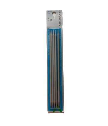 Knitting Needles - Double Ended Aluminium 5 Pack (Milward)