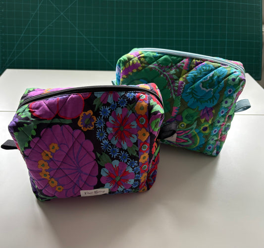 The Flower Border Collection - Quilted Toiletry Bag