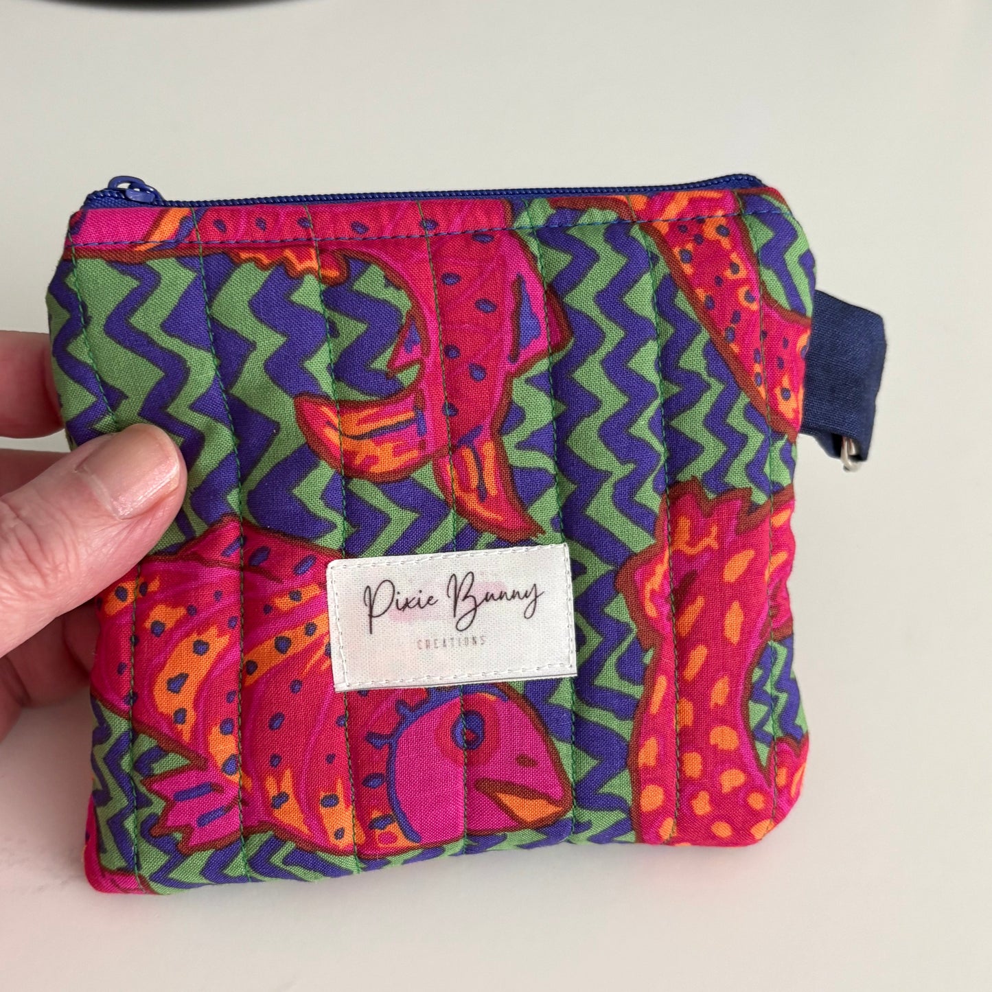 Gone Fishing Green/Blue Keychain Wallet