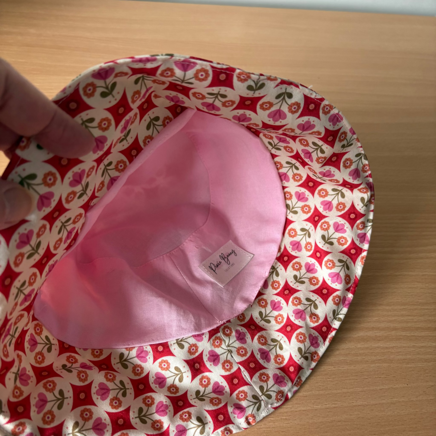 Boho Flower Circles  - Cotton Bucket Hat Baby & Child