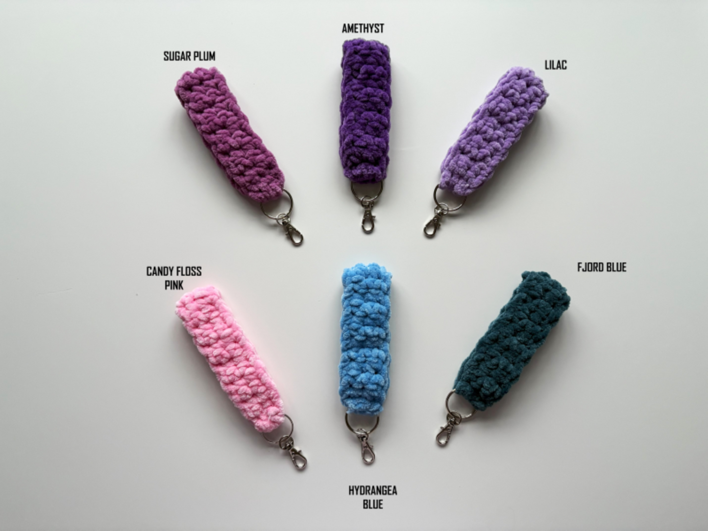 Chenille Keychain Wristlet Strap