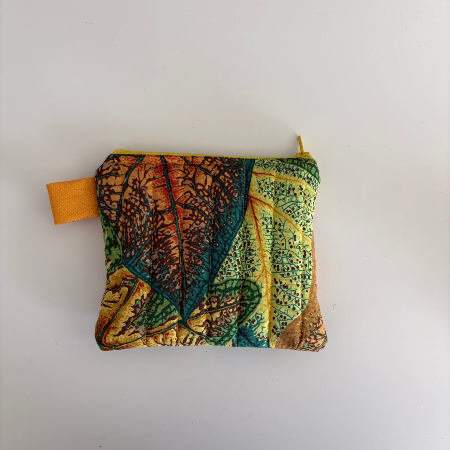 Tropical Caladiums Yellow Keychain Wallet