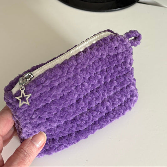 Amethyst Chenille Keychain Wallet