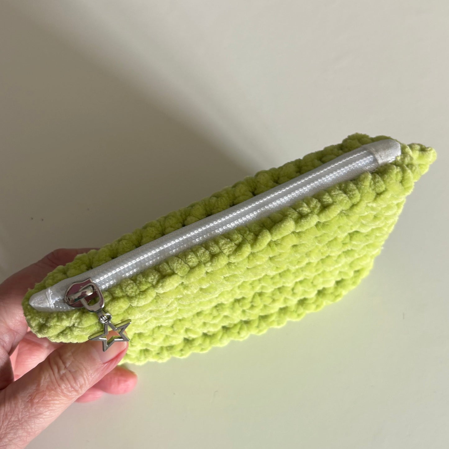 Celery Chenille Keychain Wallet
