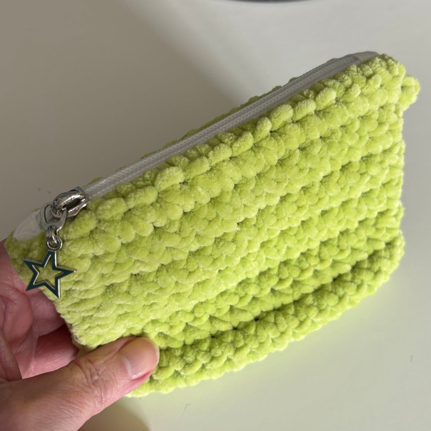Celery Chenille Keychain Wallet
