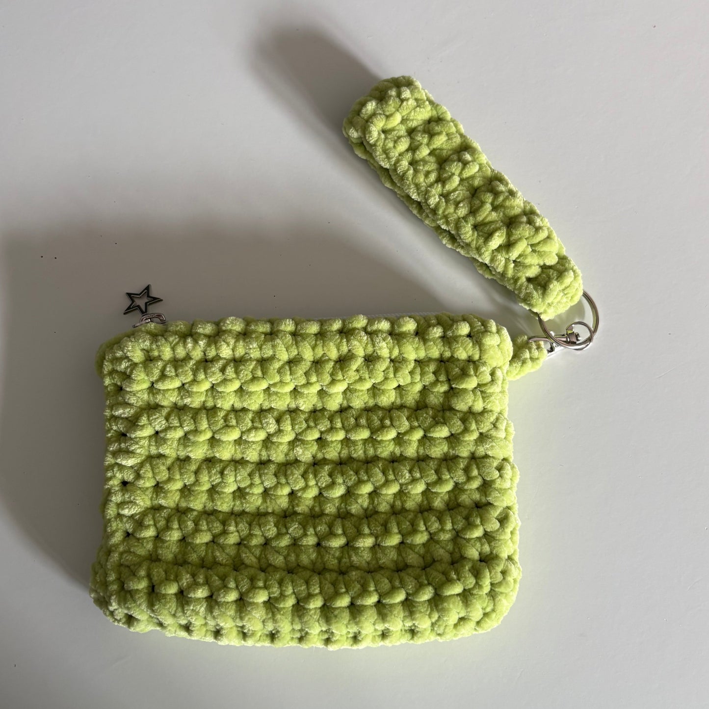 Celery Chenille Keychain Wallet