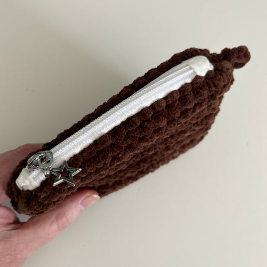 Chocolate Chenille Keychain Wallet