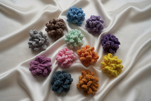 The Chenille Collection - Pom Pom Flower Pin