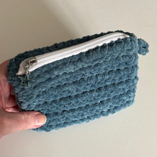 Fjord Blue Chenille Keychain Wallet