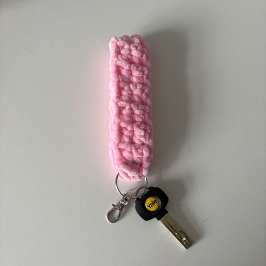 Candy Floss Pink - Chenille Keychain Wristlet