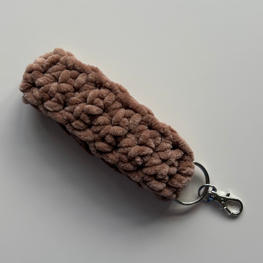 Latte - Chenille Keychain Wristlet