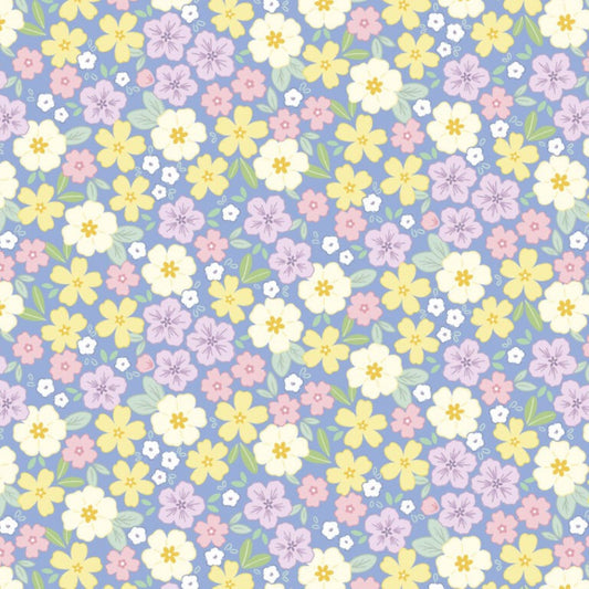 Dear Spring Collection by Lewis & Irene - Primrose Prairie Mid Blue