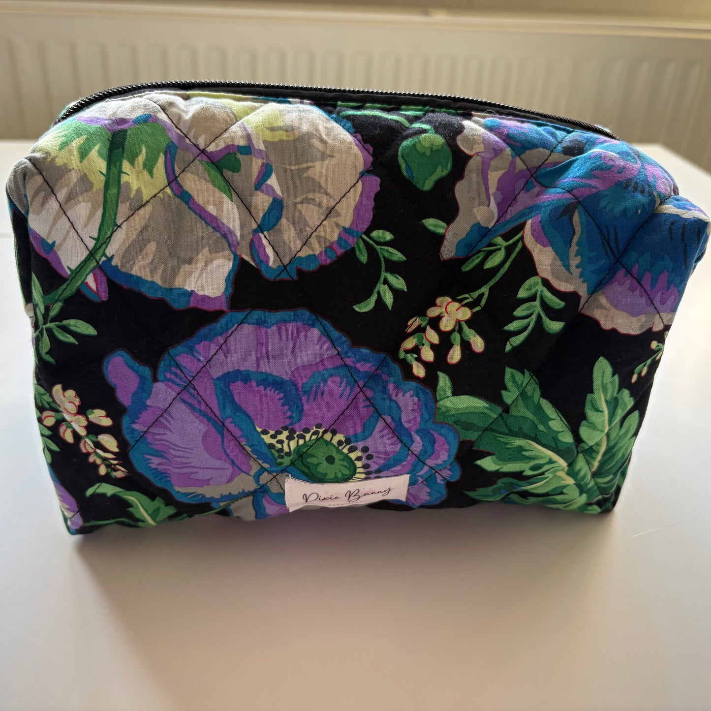 Dorothy's Rose Garden Lilac & Blue Makeup Bag