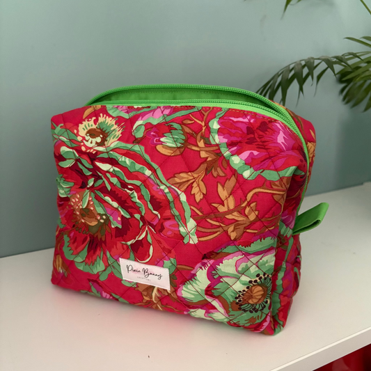 Dorothy's Rose Garden Red Makeup Bag