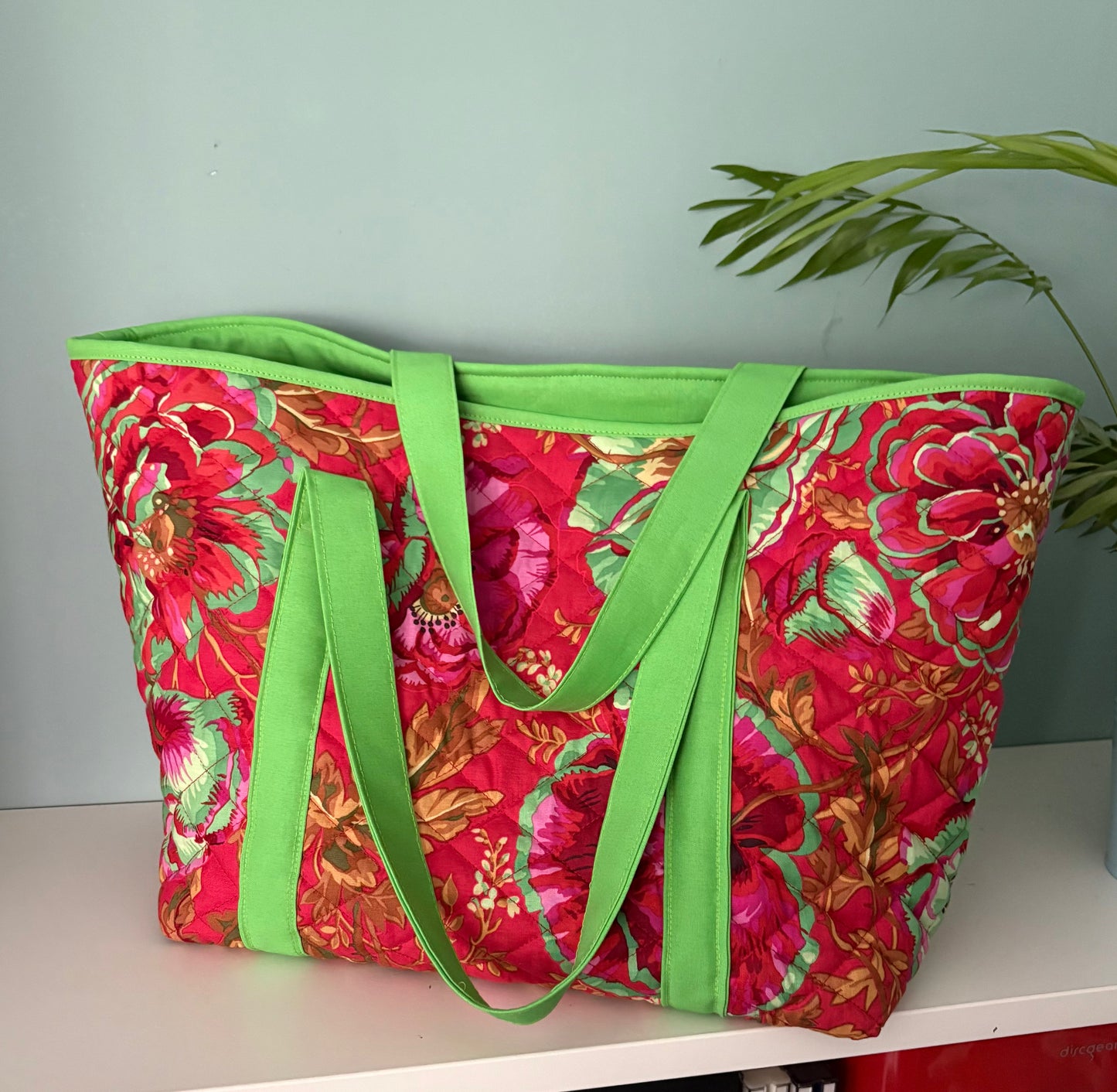 Dorothy's Rose Garden - Quilted Tote Bag