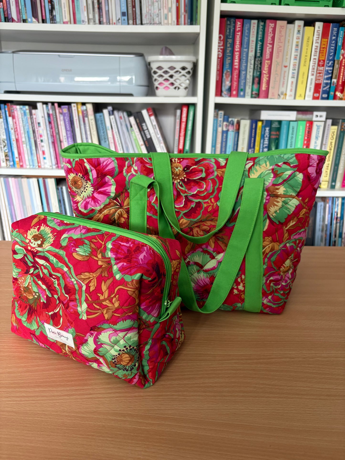 Dorothy's Rose Garden - Quilted Tote Bag