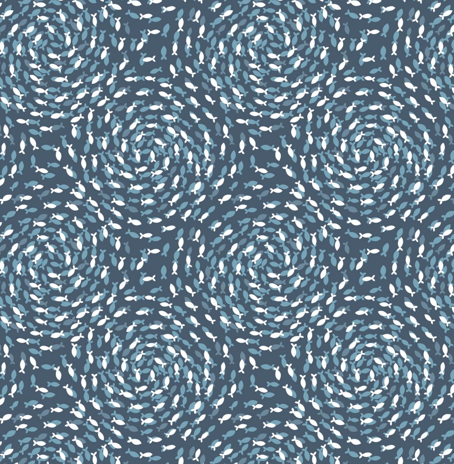 Lewis & Irene Ocean Pearls Collection - Fish Swirls On Deep Seas With Pearl