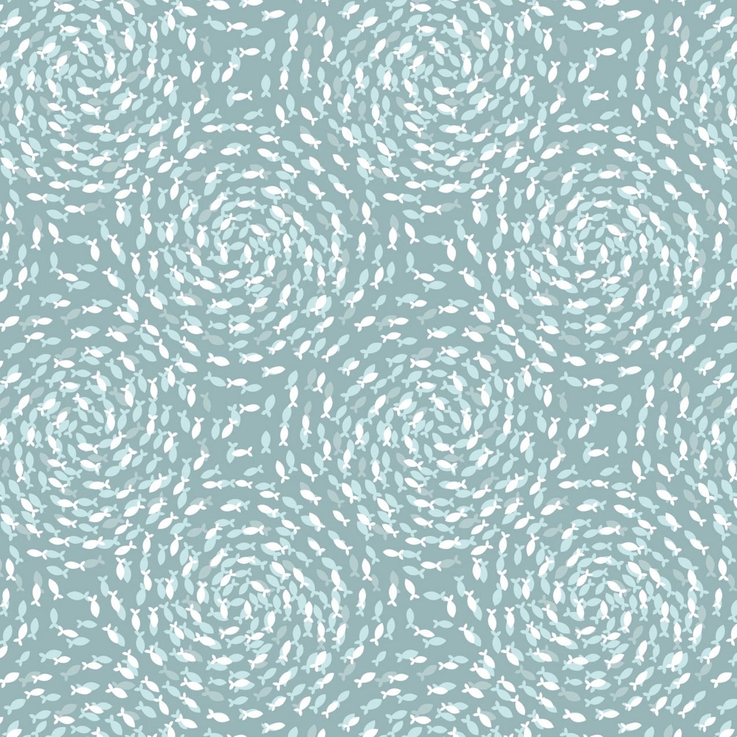 Lewis & Irene Ocean Pearls Collection - Fish Swirls On Sea Froth With Pearl