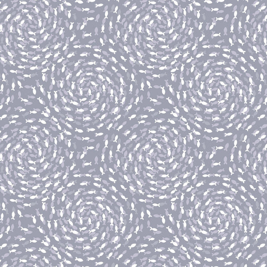 Lewis & Irene Ocean Pearls Collection - Fish Swirls On Warm Mist With Pearl