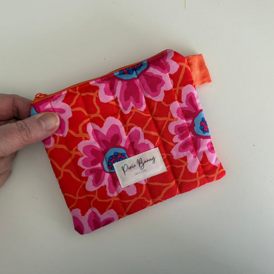 Flower Net Orange Keychain Wallet