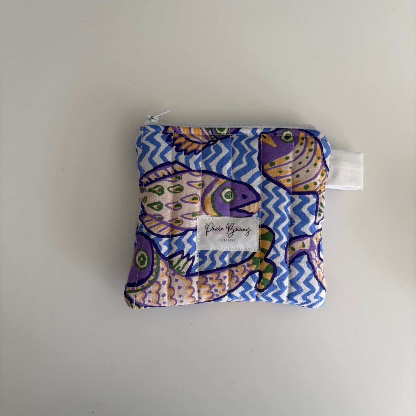Gone Fishing Delft Blue Keychain Wallet