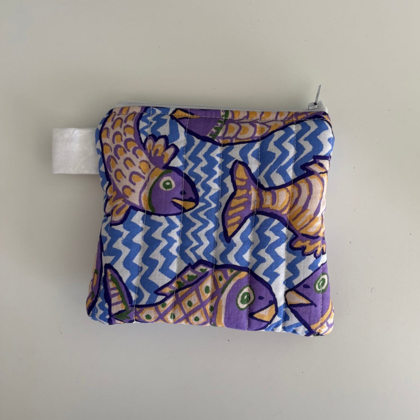 Gone Fishing Delft Blue Keychain Wallet