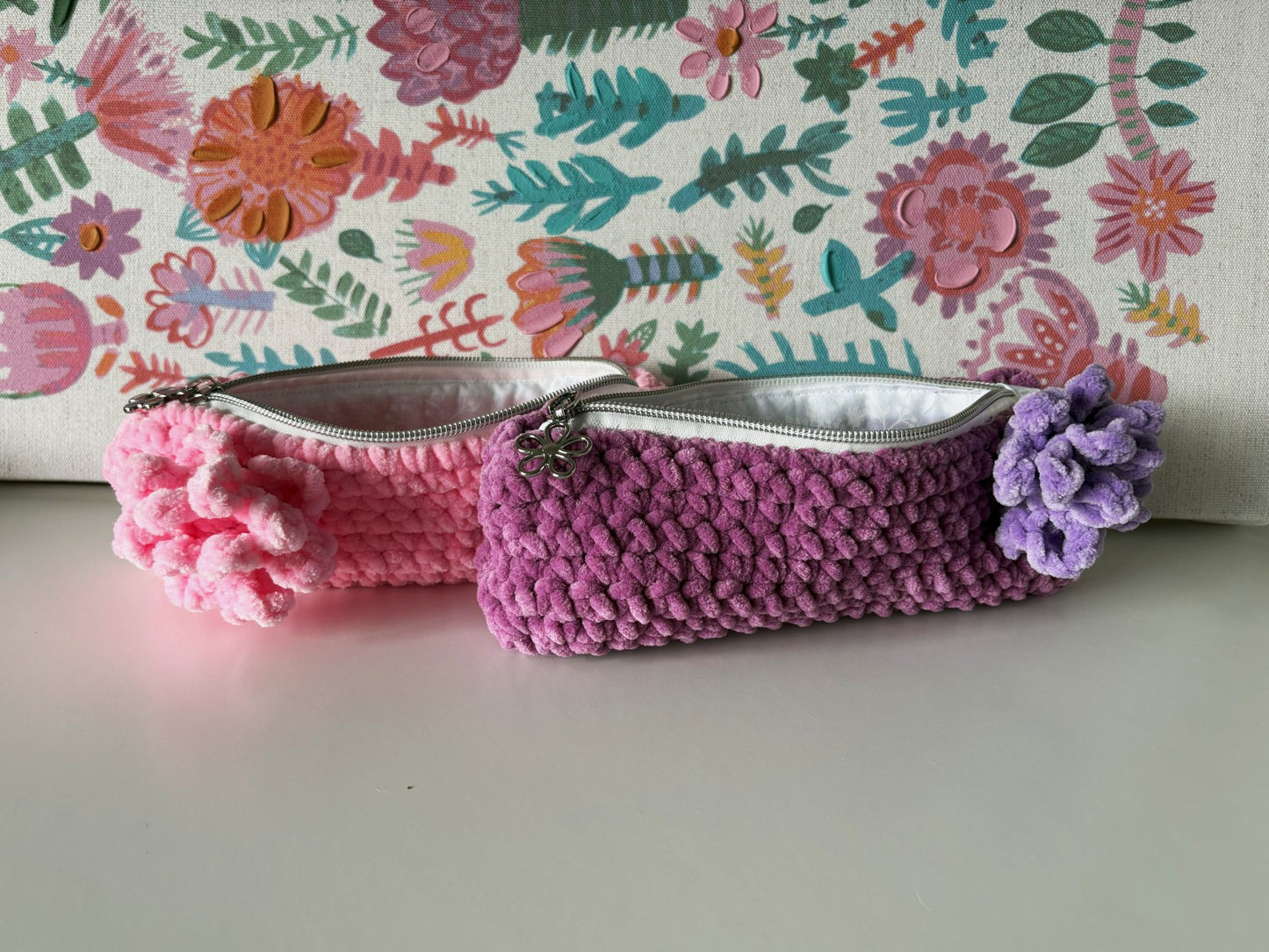Chenille Pom Pom Flower Pin