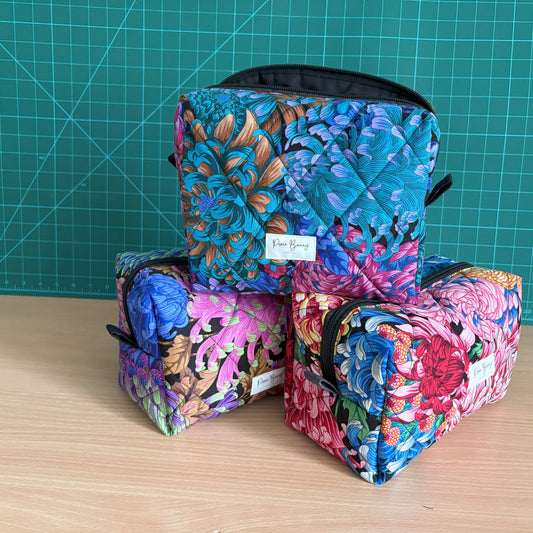 The Japanese Chrysanthemum Collection - Quilted Toiletry Bag