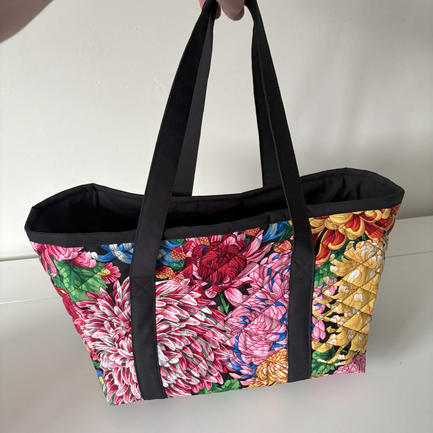 The Japanese Chrysanthemum Collection - Quilted Tote Bag