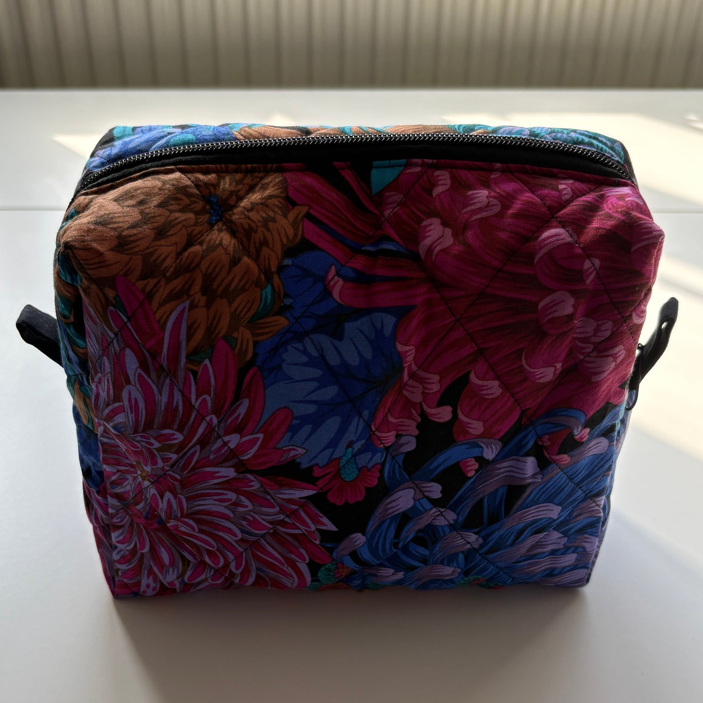 Japanese Chrysanthemum Blue Multi  Makeup Bag