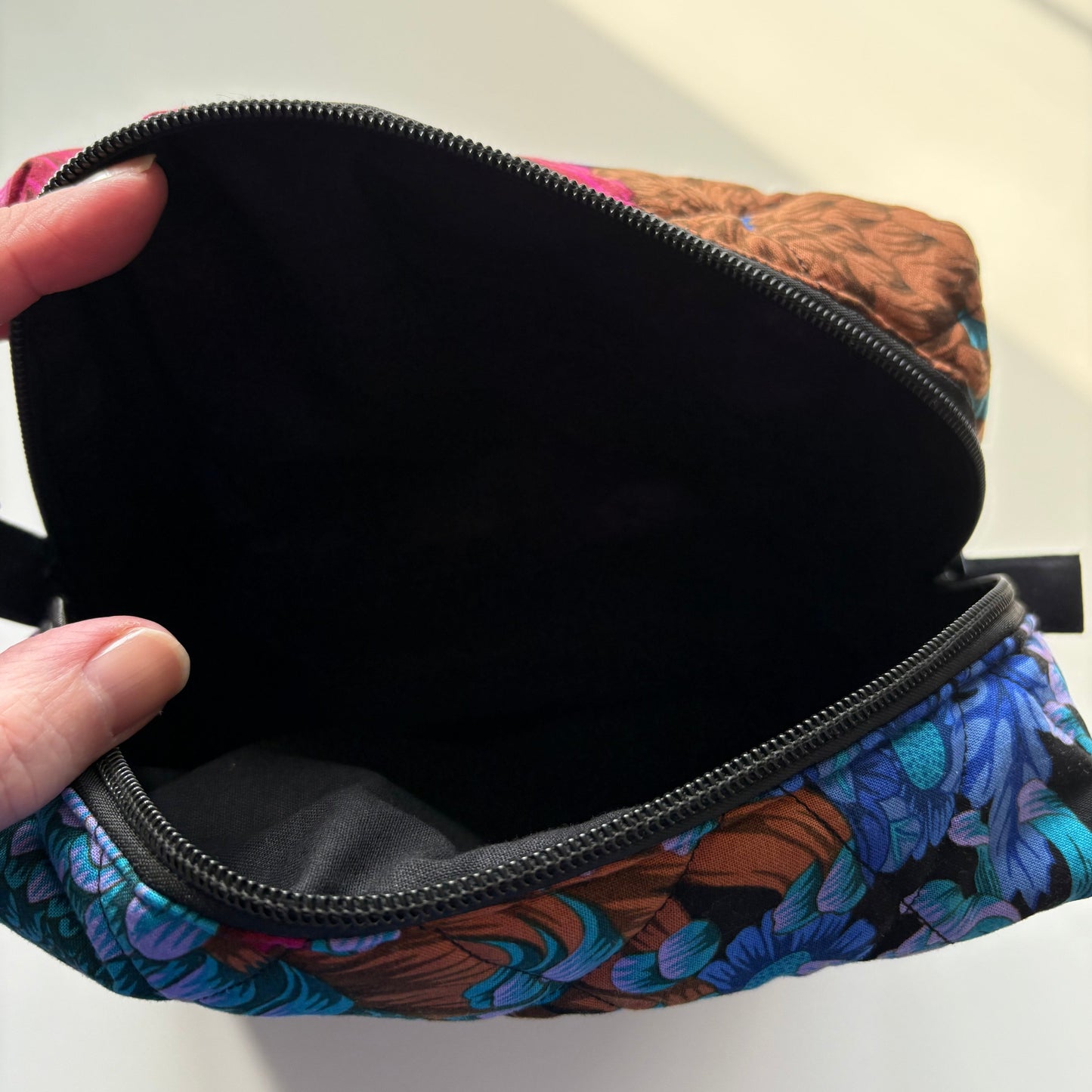 Japanese Chrysanthemum Blue Multi  Makeup Bag