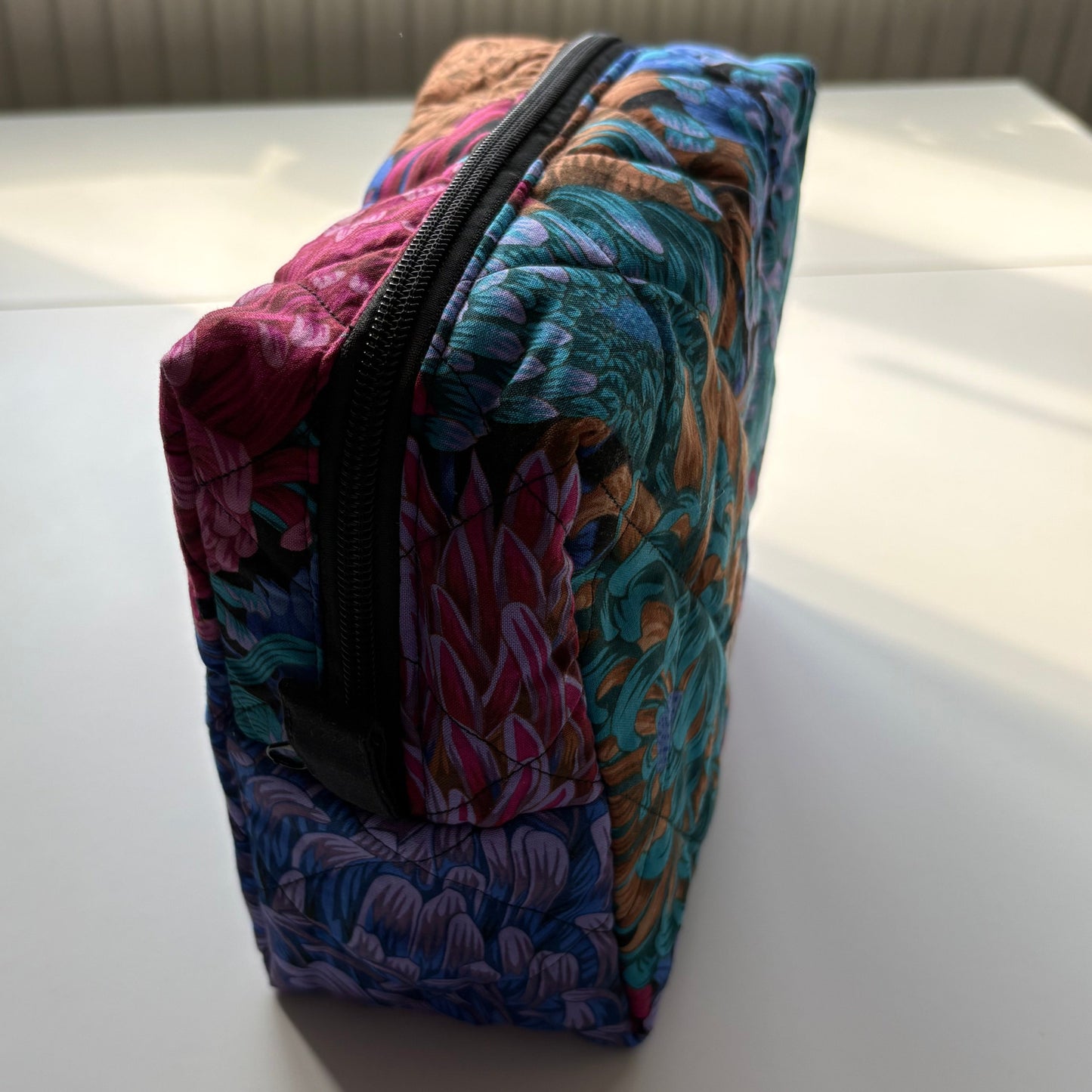Japanese Chrysanthemum Blue Multi  Makeup Bag