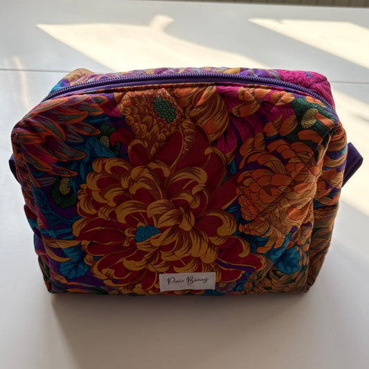 Japanese Chrysanthemum Orange Multi Makeup Bag