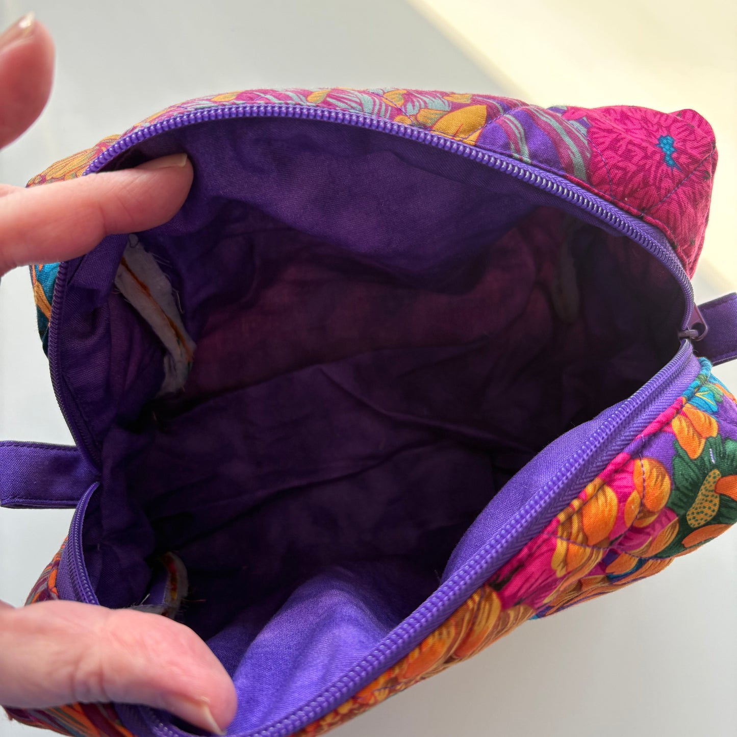 Japanese Chrysanthemum Orange Multi Makeup Bag