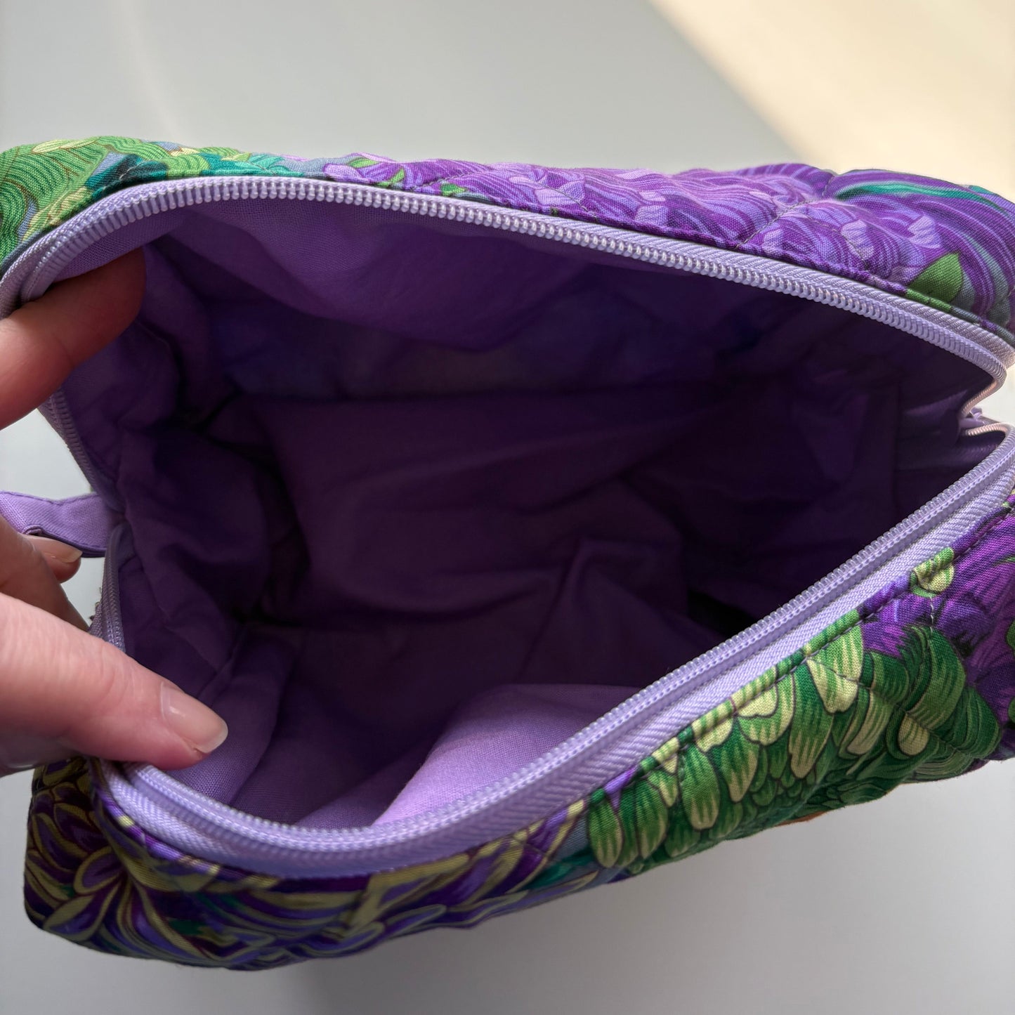 Japanese Chrysanthemum Green Multi Makeup Bag
