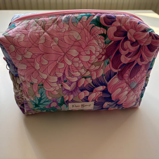 Japanese Chrysanthemum Pink Multi Makeup Bag