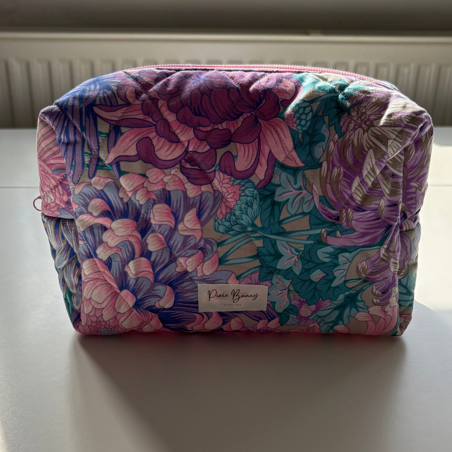 Japanese Chrysanthemum Pink Multi Makeup Bag