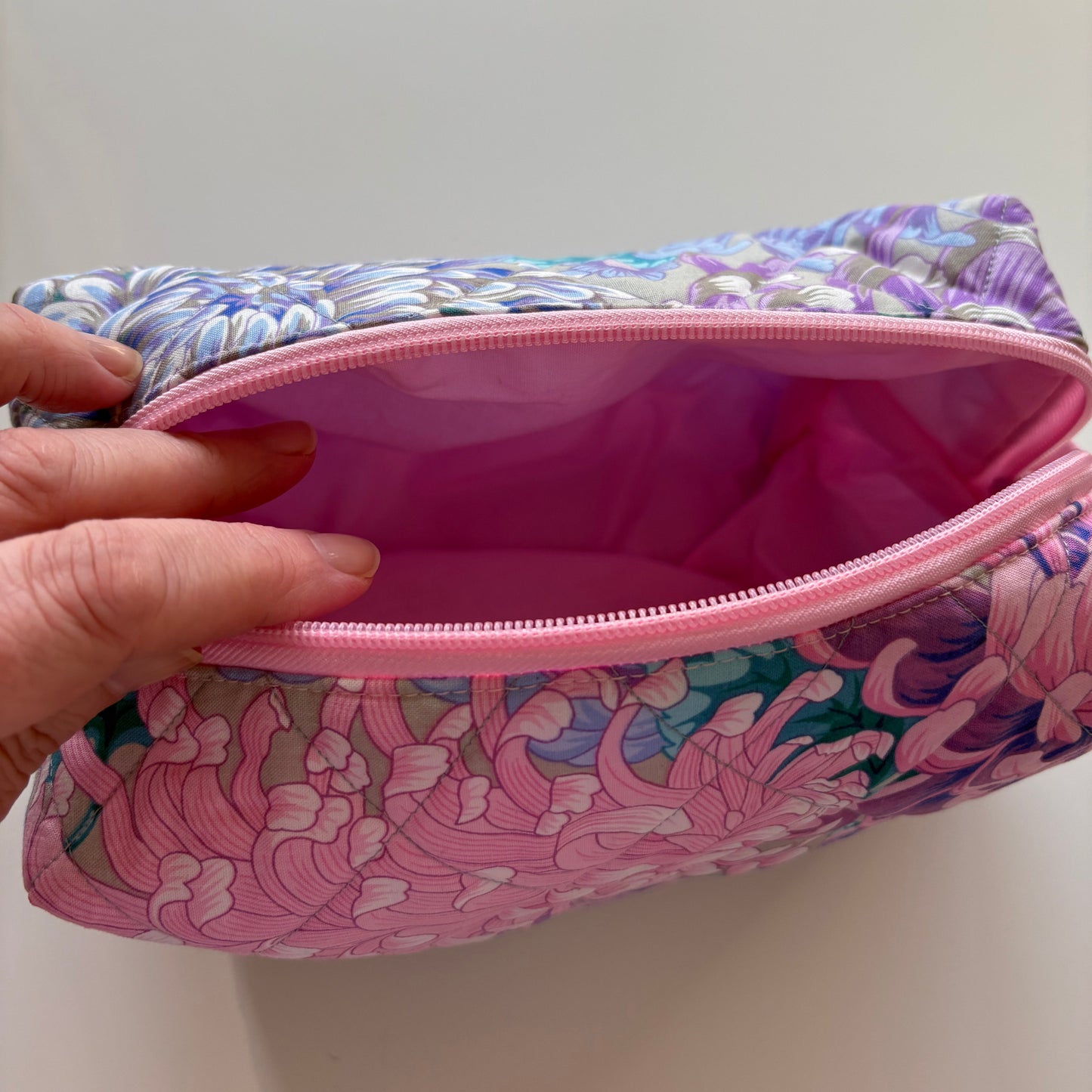 Japanese Chrysanthemum Pink Multi Makeup Bag